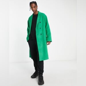 ASOS DESIGN – Men's Green Oversized coat in green.  Size XL.  New without tag.